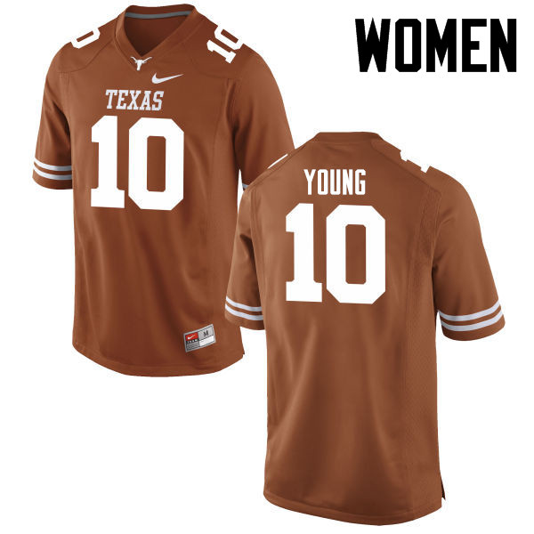 Women #10 Vince Young Texas Longhorns College Football Jerseys-Tex Orange